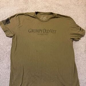 Grunt style grumpy old vet XL shirt military green